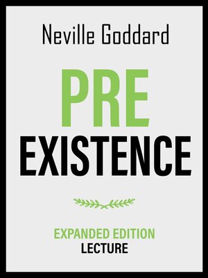 cover image of Pre-Existence--Expanded Edition Lecture